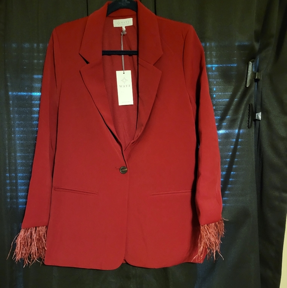 Brand new WAYF Blazer with feather sleeves - Picture 1 of 4
